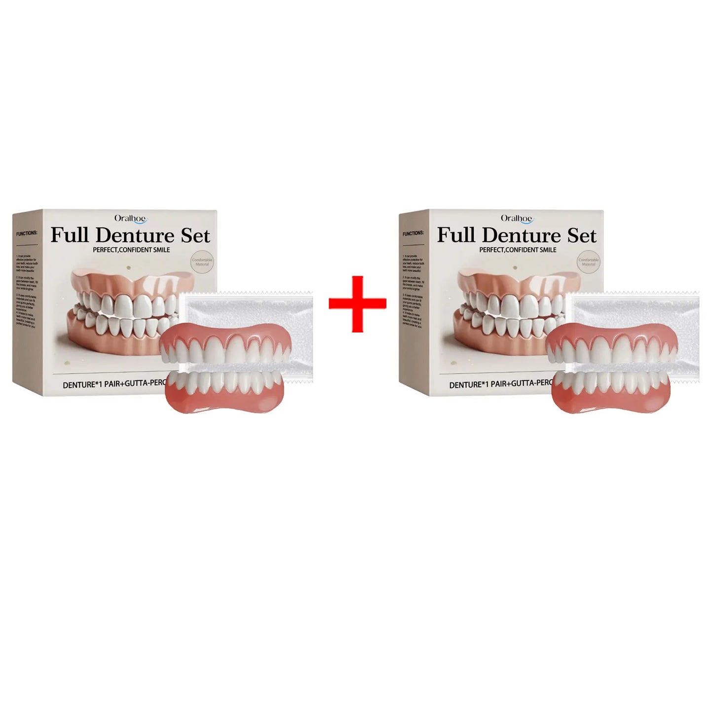 Oralhoe Adjustable Fake Teeth Veneer Kit – Upper & Lower Dentures
