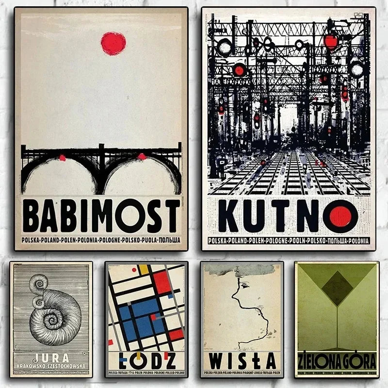 Retro Original Poland Local Pictorial Babimost Podhale Wista Posters Prints Canvas Printing Wall Art Picture for Room Home De Peaceful Pleasures Health and Wellness