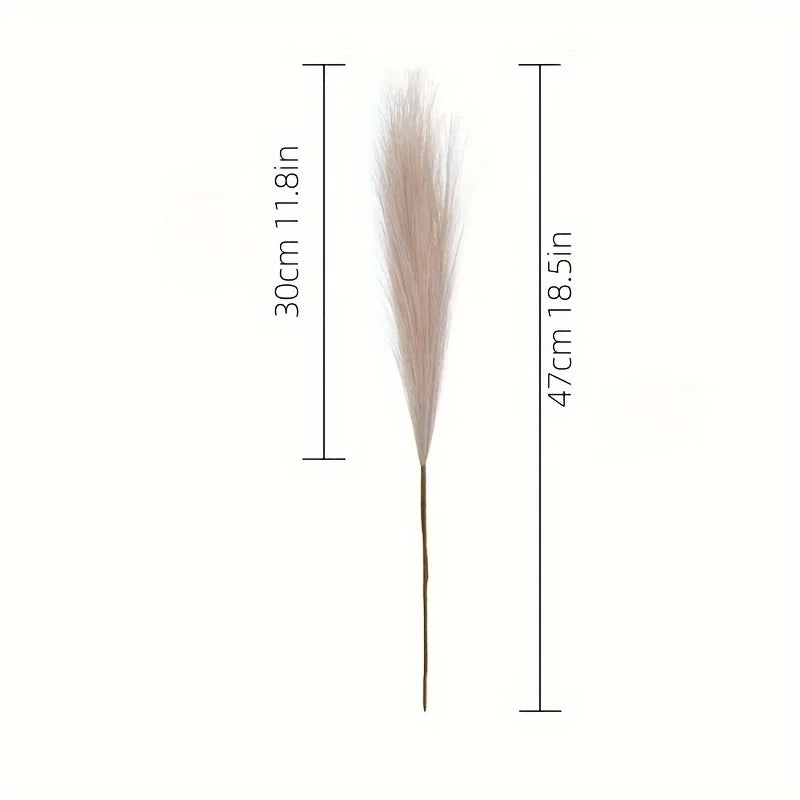 10-Pack Faux Pampas Grass Stems | Boho Farmhouse Vase Décor