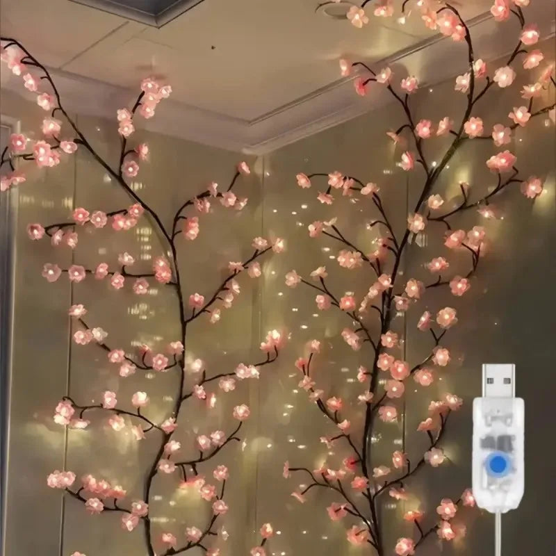 LED Cherry Blossom Branch Lights | Bendable Décor Indoor/Outdoor