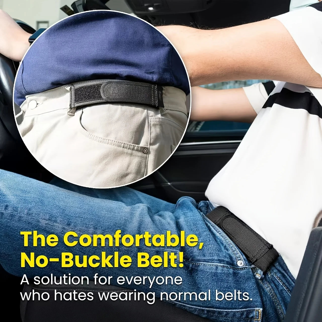 Unisex No-buckle Elastic Belt Adjustable Invisible Casual Versatile