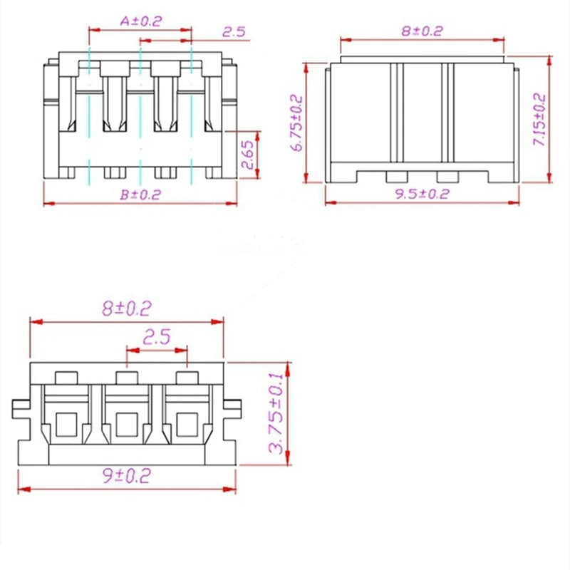10pcs EH 2.5mm Pitch 2/3/4/5/6/7/8/9/10 Pin Female Plug Connector Wire 10/15/20cm Single/Double Head Same / Reverse Direction Peaceful Pleasures Health and Wellness