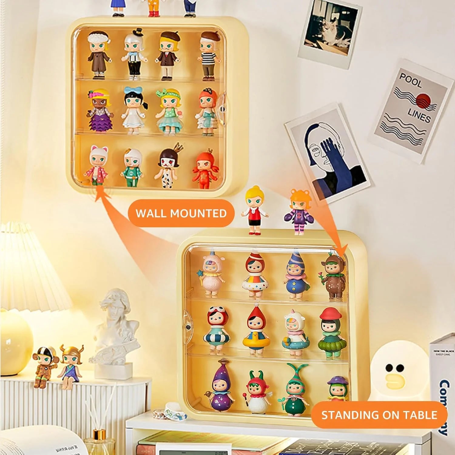 Transparent 3-Layer Display Cabinet – Multi-Size Wall-Mounted Dustproof Storage for LEGO Collectibles & Mini Toys Peaceful Pleasures Health and Wellness