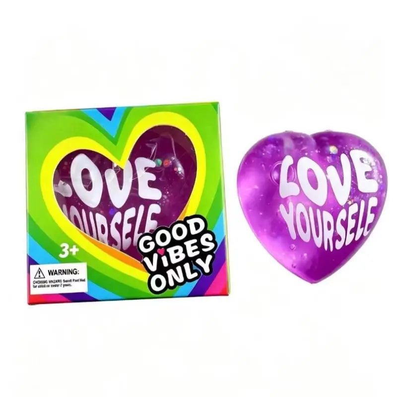 Heart Shaped Glitter Squeeze Toy – Stress Relief Sensory