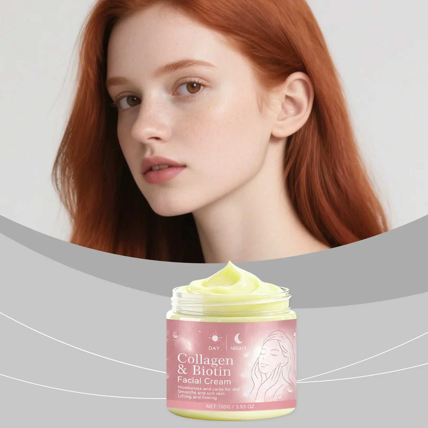 Collagen & Biotin Day & Night Face Cream – Hydrating Moisturizer