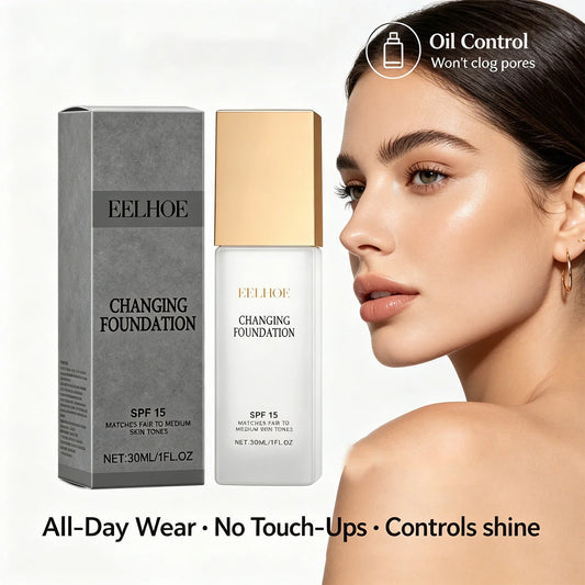 Colour Changing Foundation SPF 15 | Full Coverage 30ml Liquid Foundation Oasis Select