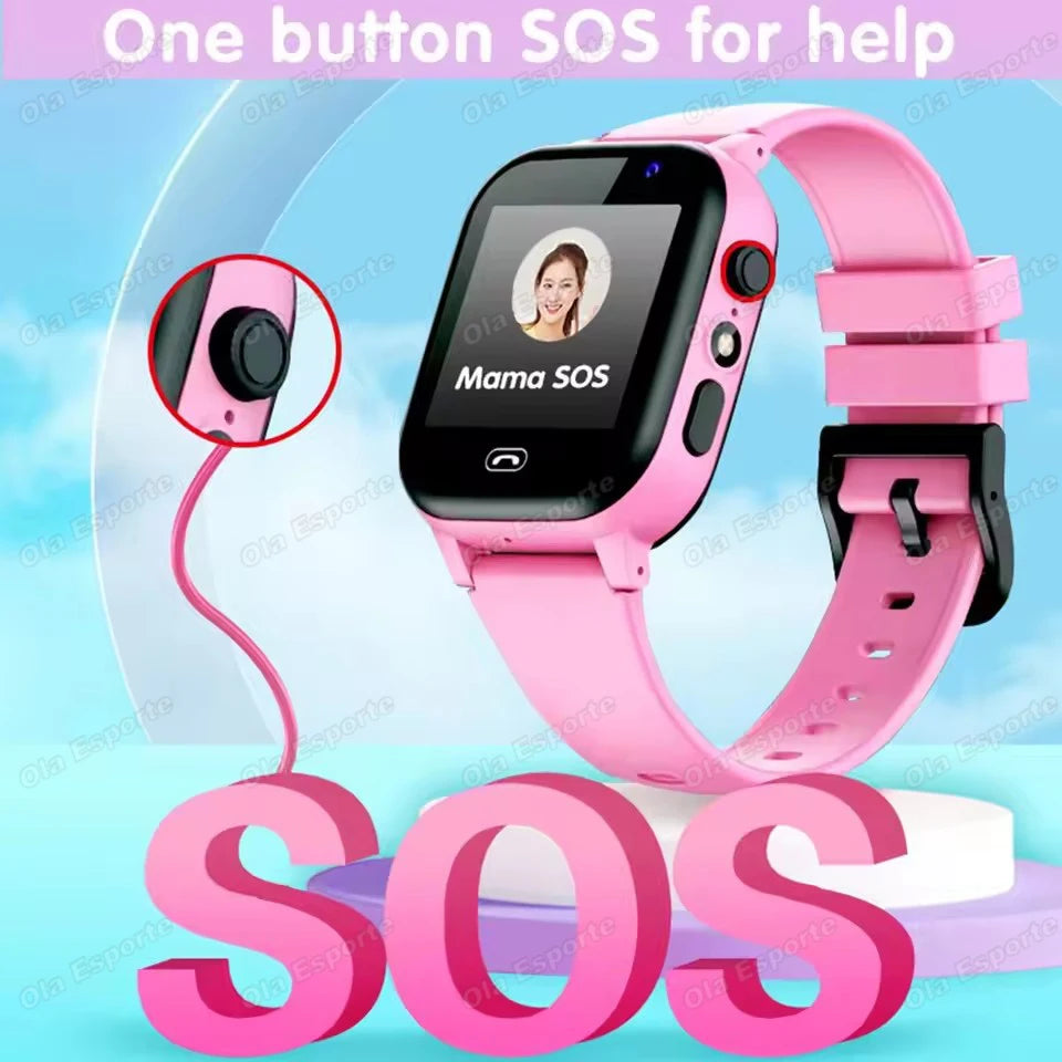 Kids Smart Watch GPS SOS Video Call 2G SIM Waterproof Camera
