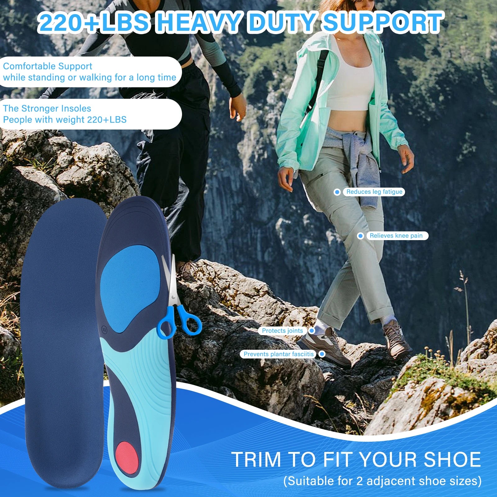 RooRuns High Arch Support Insoles Shock Absorbing for Plantar Fasciitis Pain Relief, Heel Cushion All-Day Comfort for Men Women Peaceful Pleasures Health and Wellness