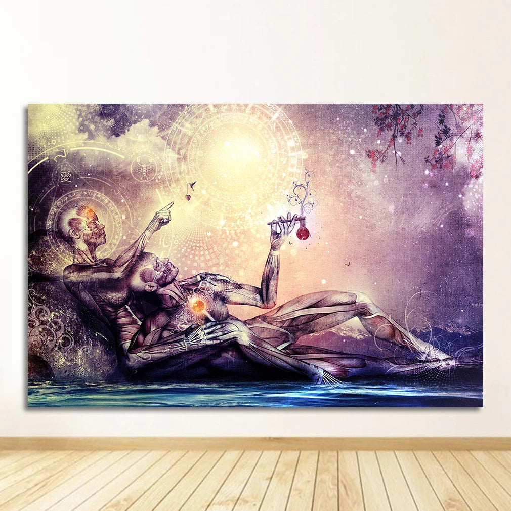 Life Modular Pictures Modern Home Decoration Wall Art Canvas Prints Painting Bedroom Poster Alex Grey Psychedelic Trippy Tree Peaceful Pleasures Health and Wellness 2011-09 20x30cm Unframed