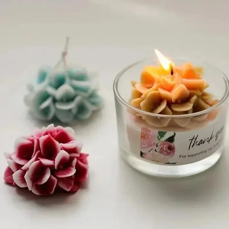 3D Hydrangea Silicone Mold Home Gypsum Decoration Aromatherapy Candle