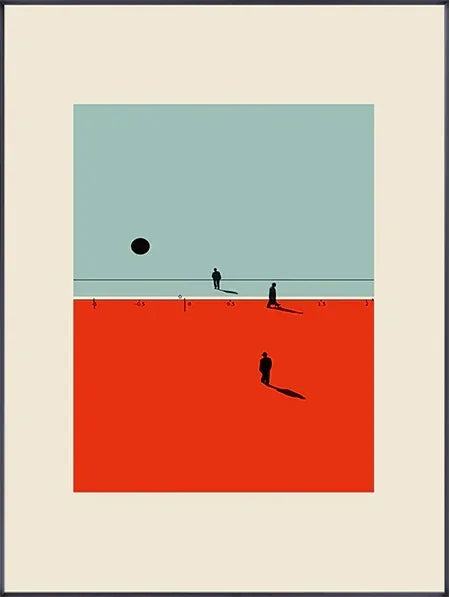 Humorous Nordic Figure Canvas Wall Art | Colorful Funny Poster