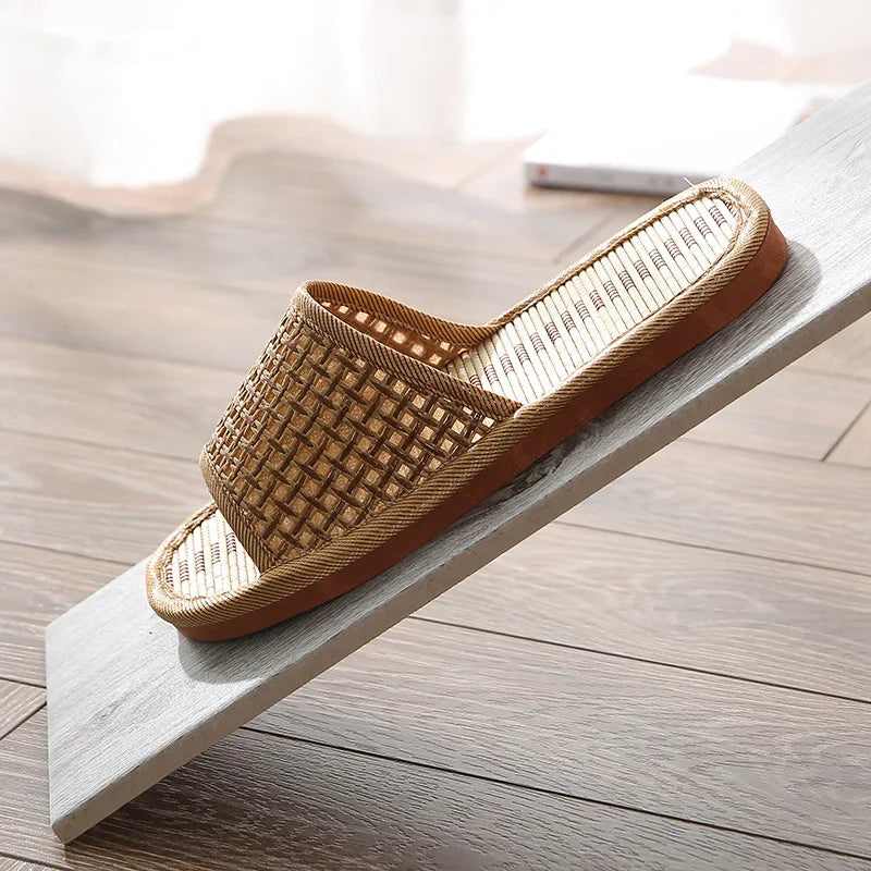 Bamboo Rattan Slippers for Men & Women | Indoor Sandals