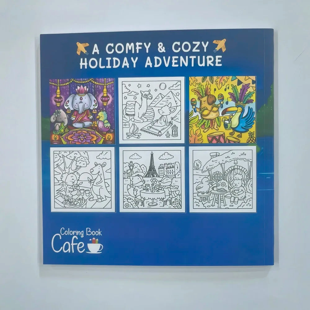 Cozy Escapes Cute Coloring Book Stress Relief Art Drawing Perfect