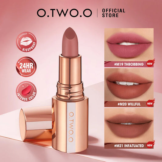 O.TWO.O Matte Lipstick | 8 Colors, Waterproof, Long-Lasting Matte Lipstick Oasis Select