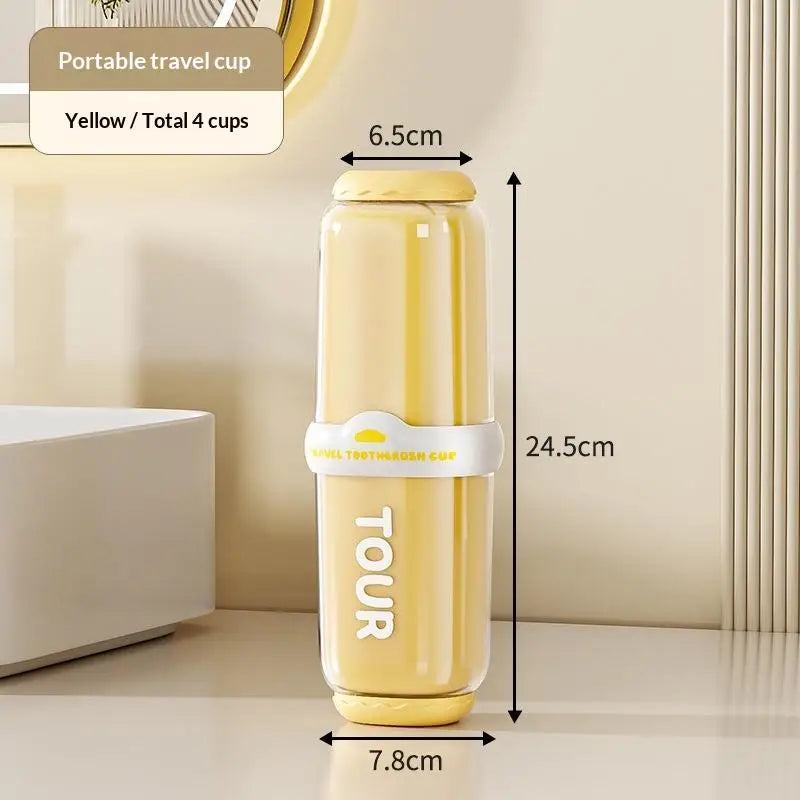 Portable Travel Toothbrush Cup & Storage Organizer Set