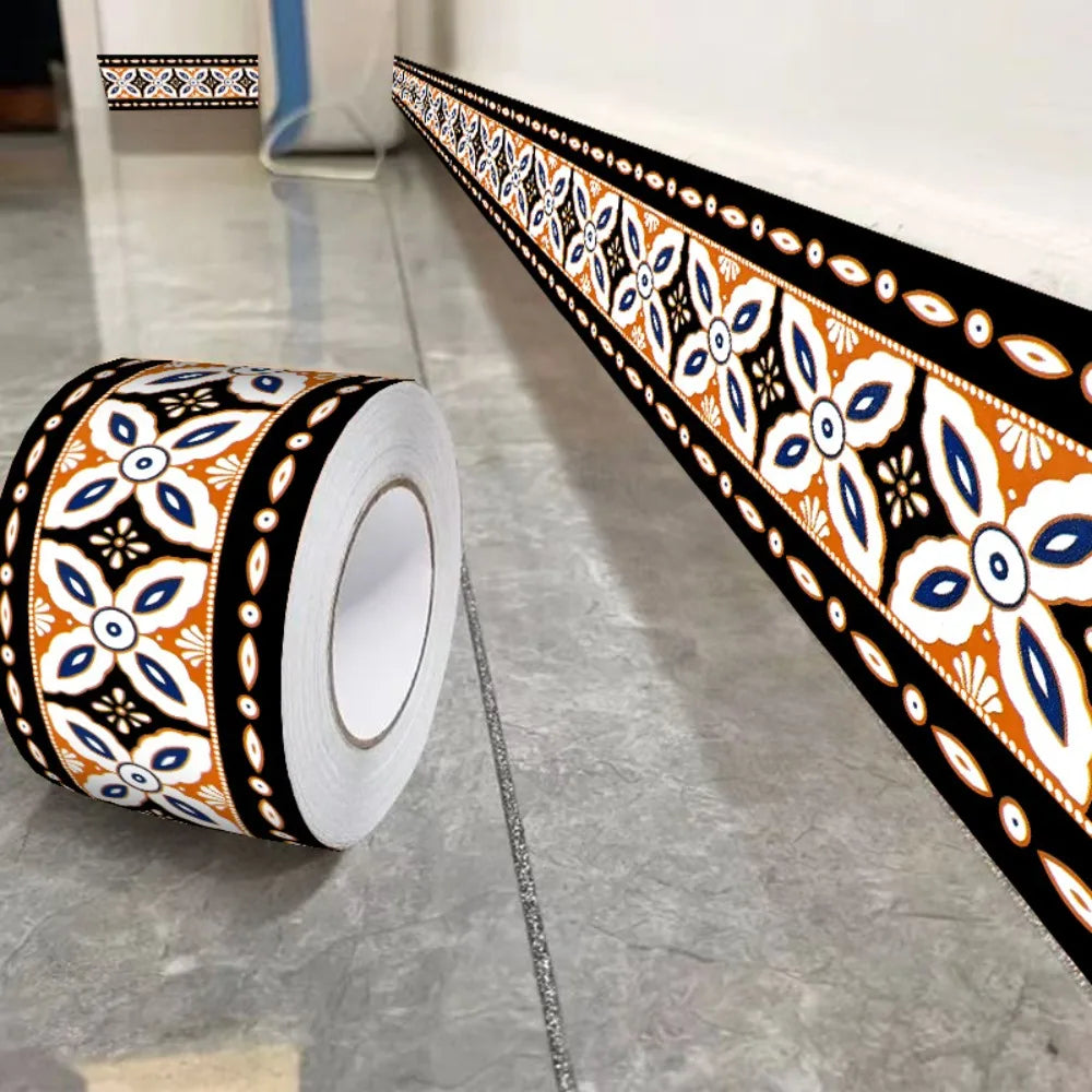 10M Self-Adhesive PVC Skirting Board Strip | Anti-Collision Wall Trim