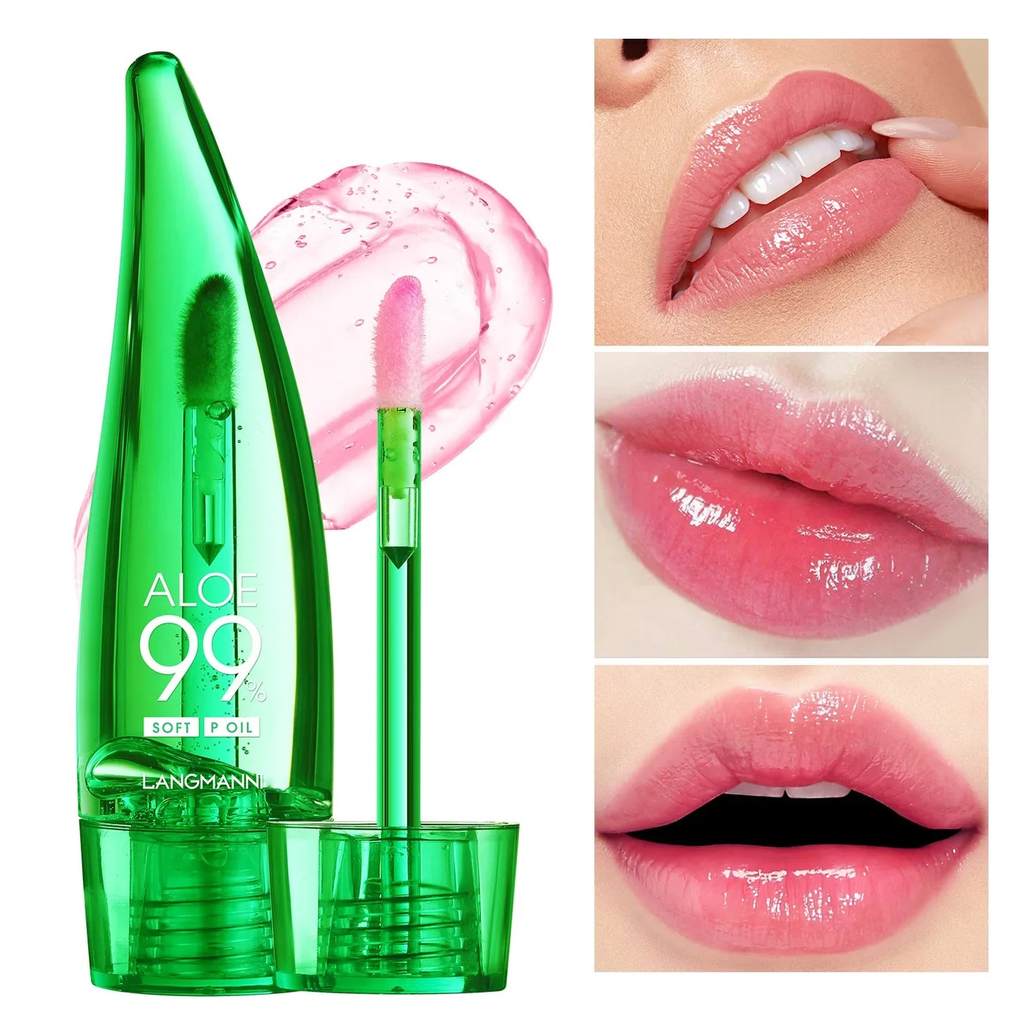 Aloe Vera Color-Changing Lip Gloss Oil – Strawberry Flavor
