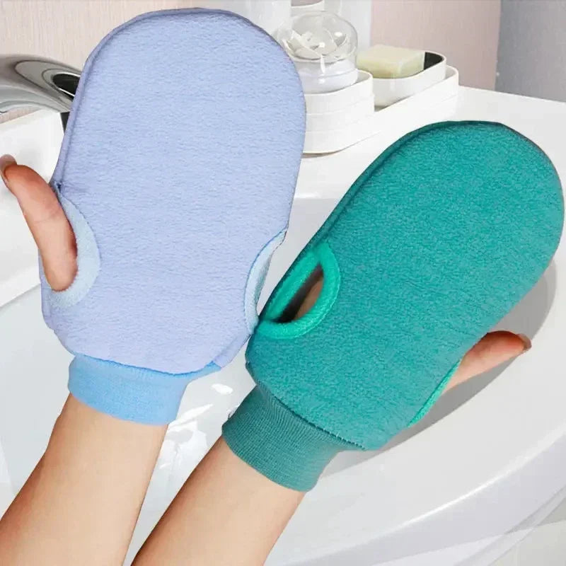 Exfoliating Bath Shower Gloves Dead Skin Removal Spa Massage Body Scrub Towel for Healthy Skin Peaceful Pleasures Health and Wellness