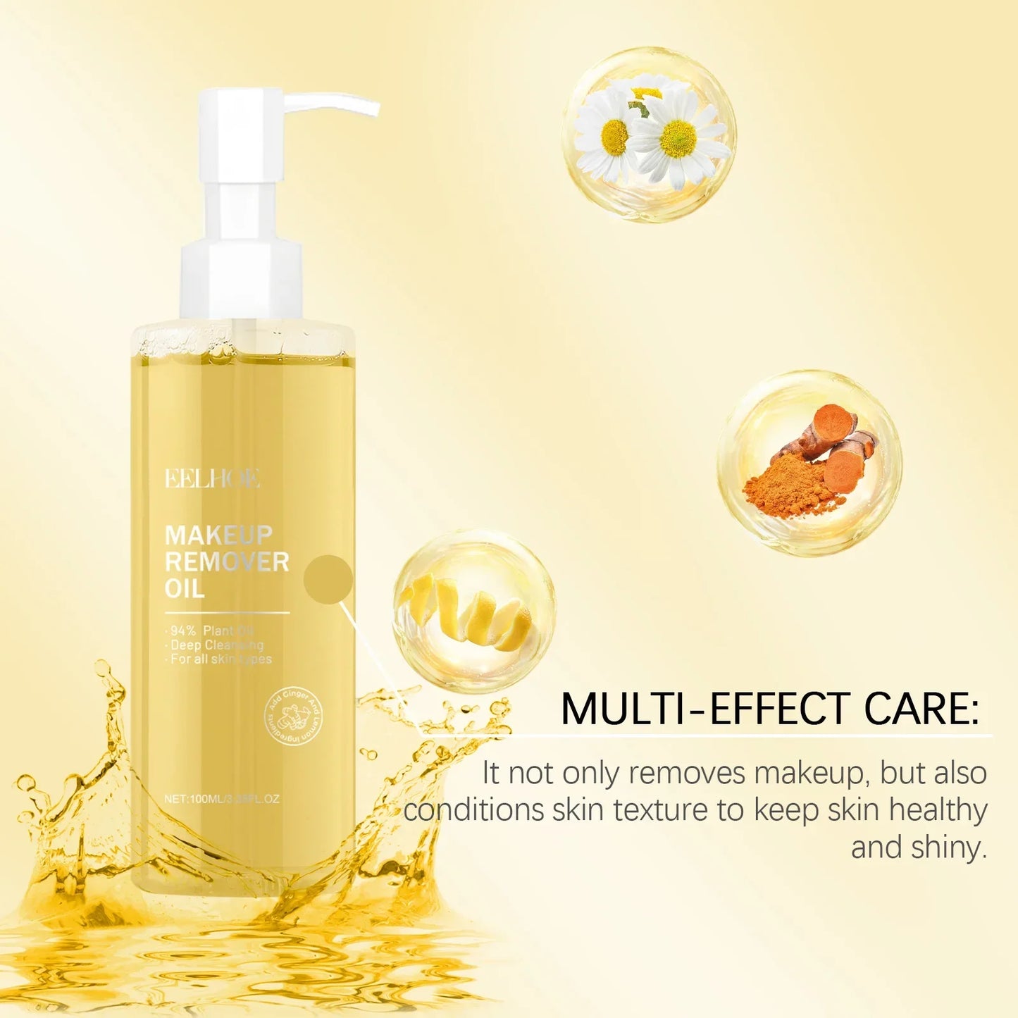 EELHOE Turmeric Cleansing Oil – Deep Pore Cleanser & Makeup Remover Peaceful Pleasures Health and Wellness