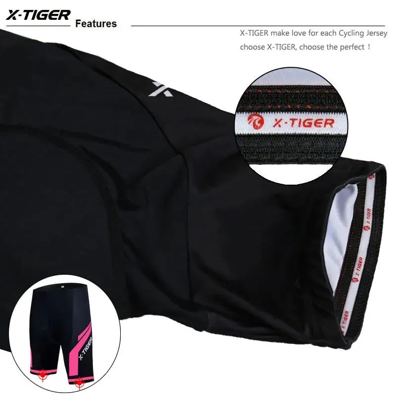 X-TIGER Women's 3D Gel Padded Cycling Shorts – MTB & Road Bike