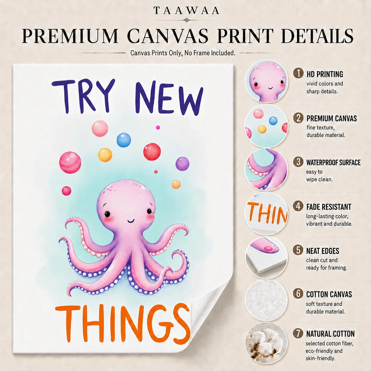 Nordic Animal Nursery Canvas Wall Art – Kids Room Decor Nursery Canvas Print Peaceful Pleasures Health and Wellness