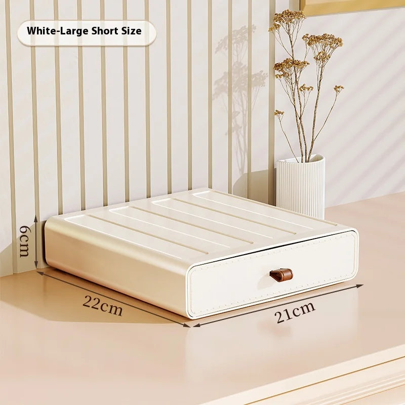 Desk Organizer with Drawers & Entryway Shelf | Storage Box