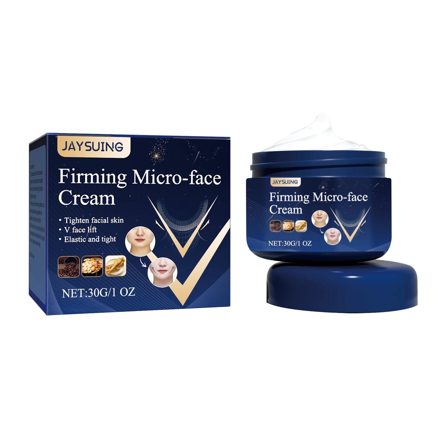 V-Shape Face Firming Cream – Jawline Lift & Double Chin Peaceful Pleasures Health and Wellness 1Pcs