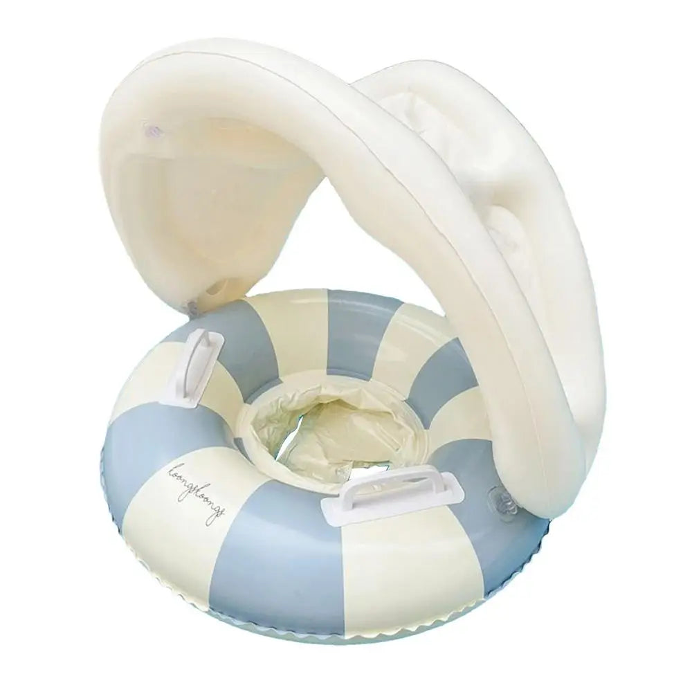 Baby Pool Float with Sun Canopy | Inflatable Swim Ring Ages 0–4