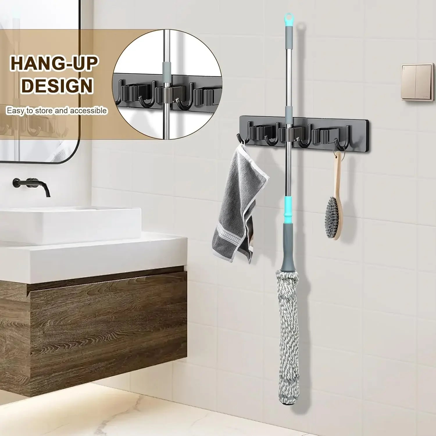 Self-Wringing Twist Mop with 52.5 Inch Handle for Hardwood, Tile & Laminate Floors Peaceful Pleasures Health and Wellness