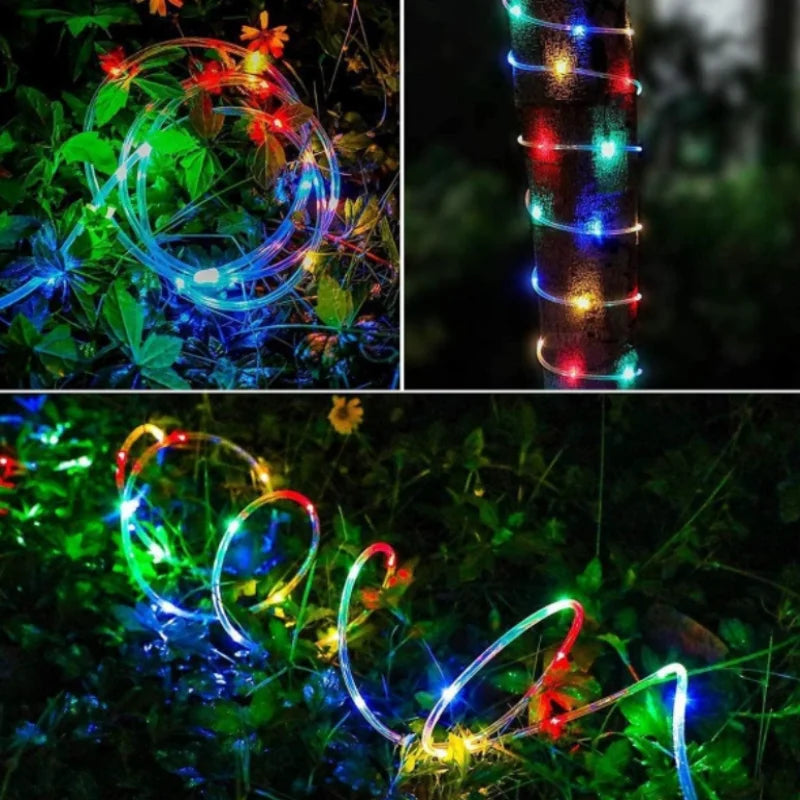 Solar String Lights Outdoor Waterproof Tube Rope 12m/7m LED