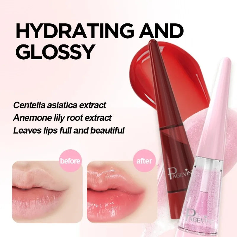 Exfoliating Plumping Lip Oil | Glass Shine Hydrating Lip Gloss