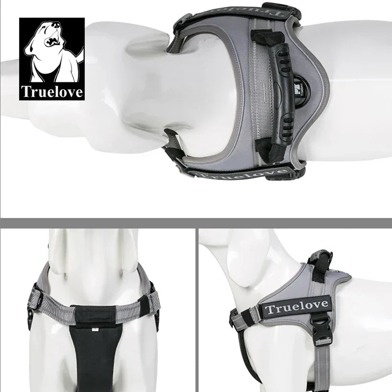 Truelove Dog Harness No-Pull Reflective Stitching Night Visibility Outdoor Adventure Big Dog Harness Match Puppy Vest TLH5753 Peaceful Pleasures Health and Wellness