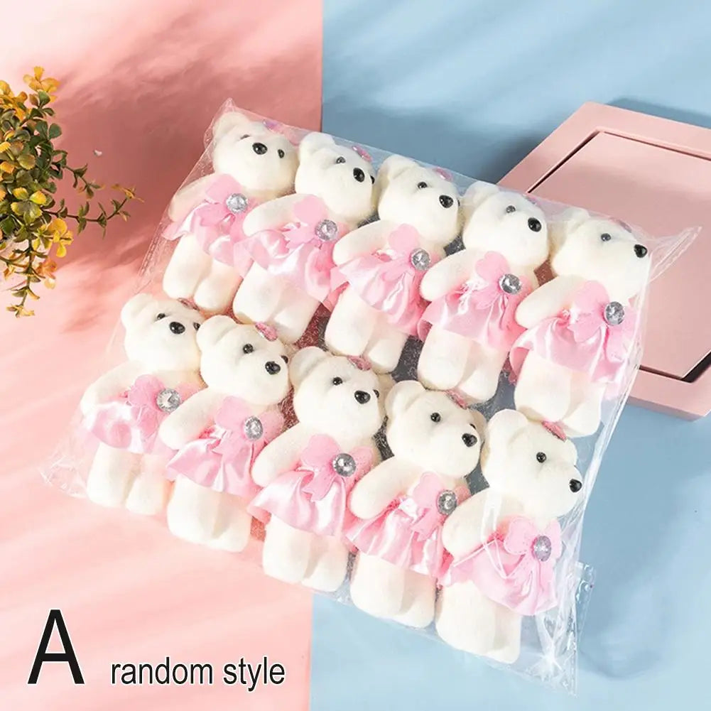10pcs Diamond Ice Cream Teddy Bear Bouquet | Gift & Home Decor