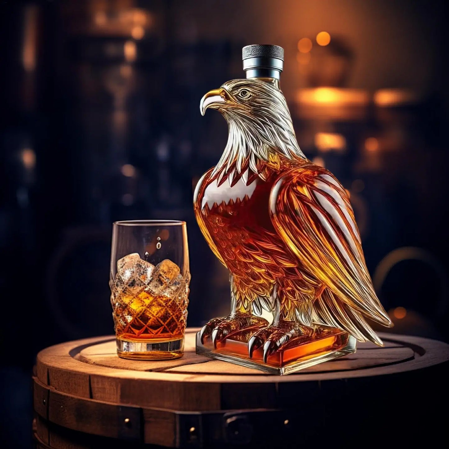 Eagle Whiskey Bottle Eagle Decanter Glass Whiskey Decanter Exquisite Eagle Liquor Bottle Fun Home Decoration for Holidays Peaceful Pleasures Health and Wellness