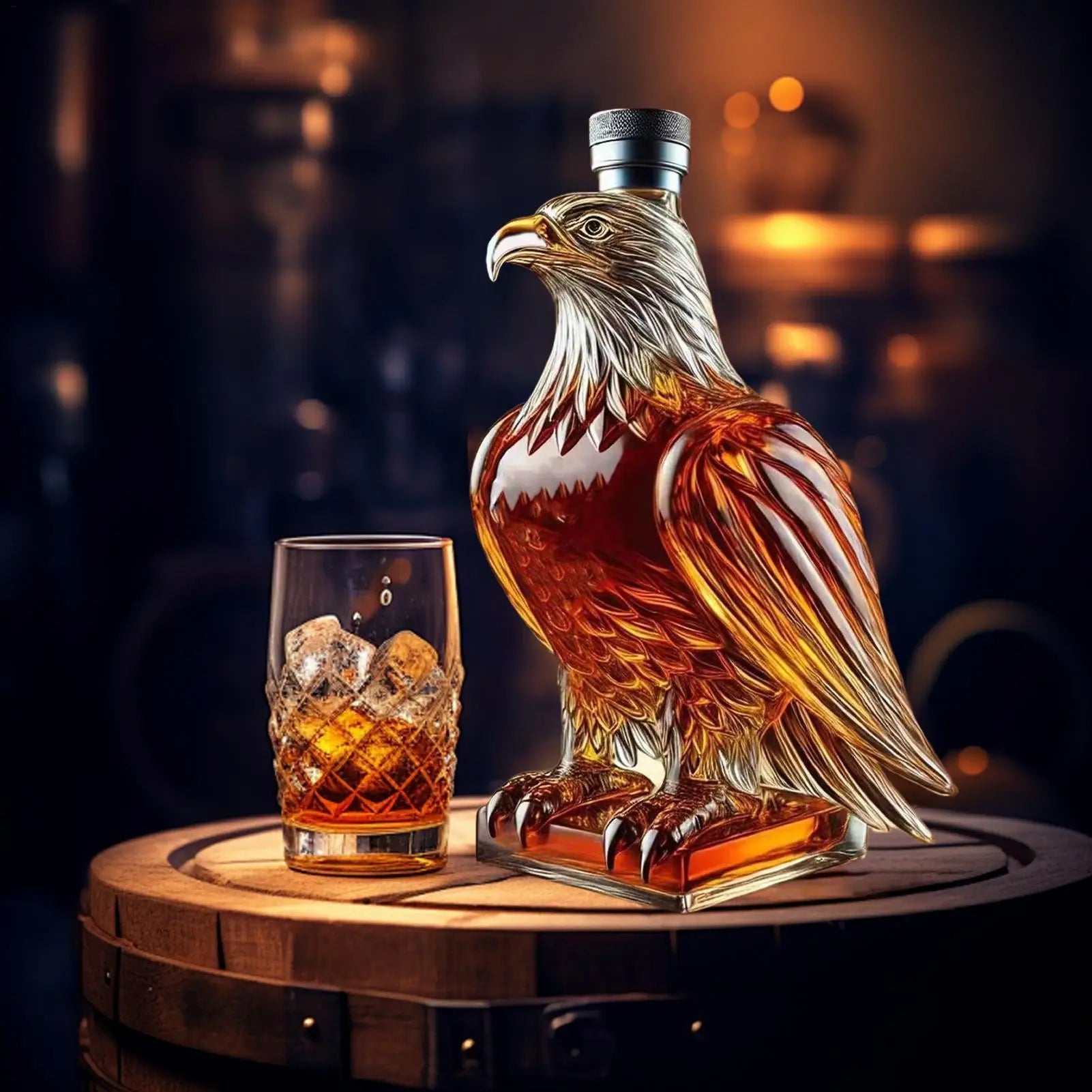 Eagle Whiskey Bottle Eagle Decanter Glass Whiskey Decanter Exquisite Eagle Liquor Bottle Fun Home Decoration for Holidays Peaceful Pleasures Health and Wellness
