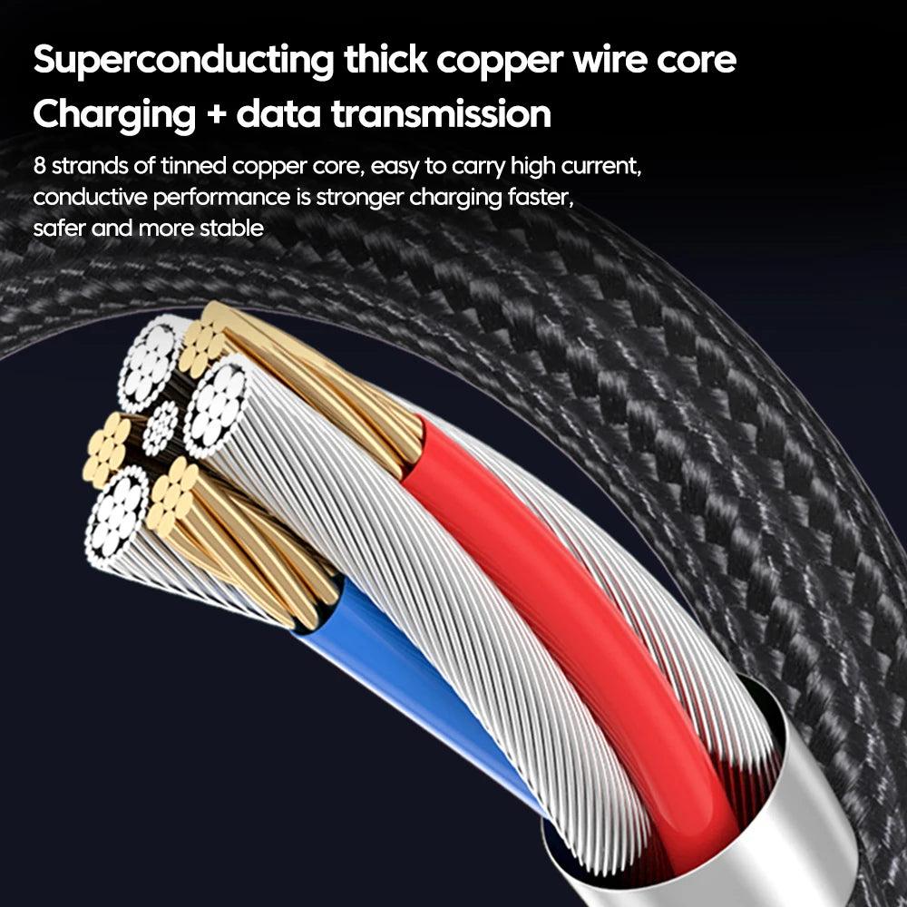 6A USB-A to USB-C Fast Charging Cable 0.25M & 0.5M Short