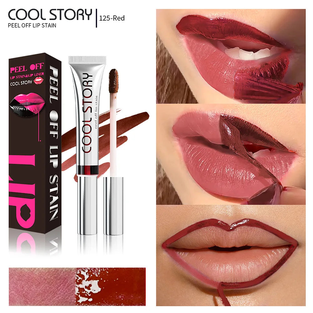 2-in-1 Matte Peel-Off Lip Stain & Liner | Long-Lasting Color