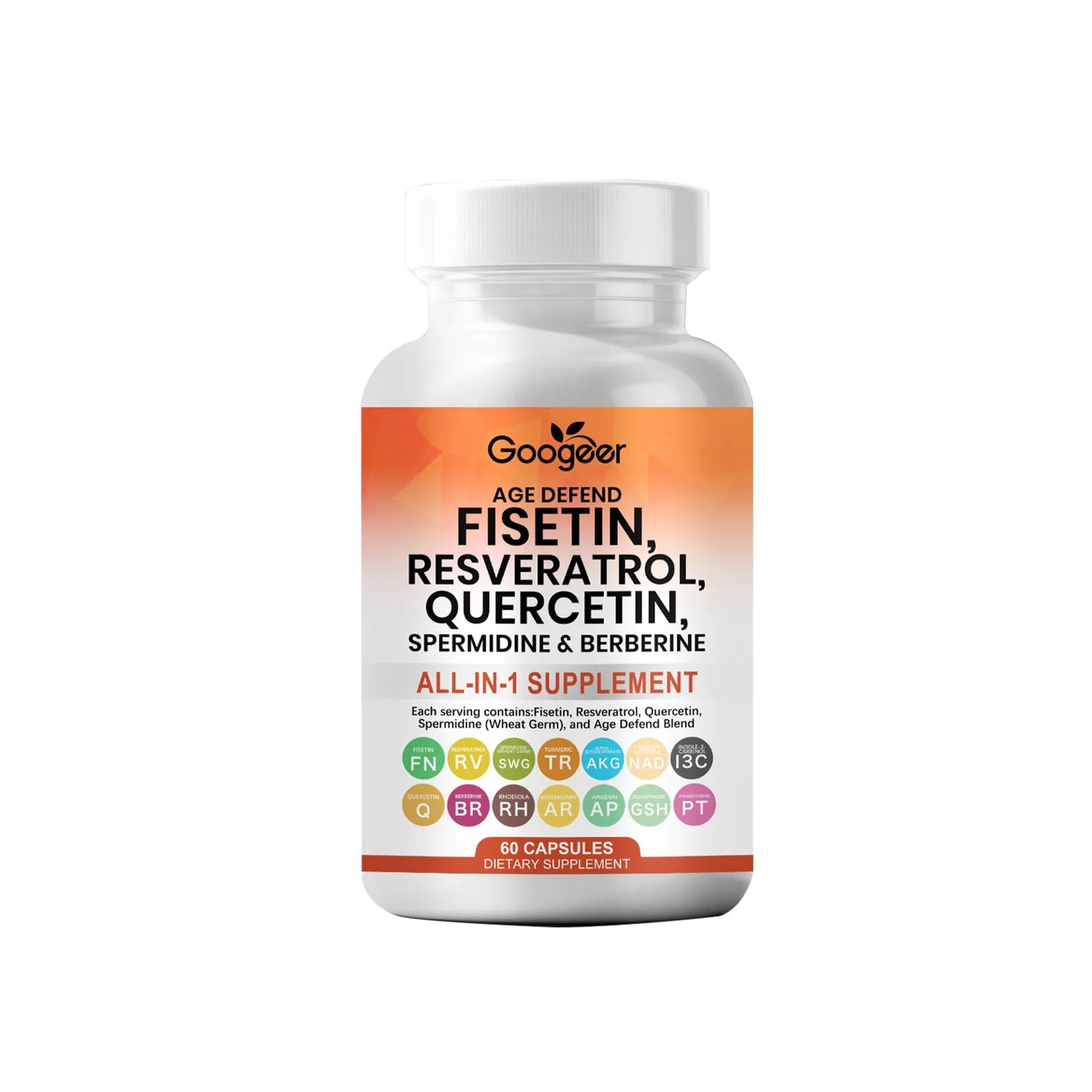 Daily Wellness Formula | Fisetin Resveratrol Quercetin Berberine 60 Caps