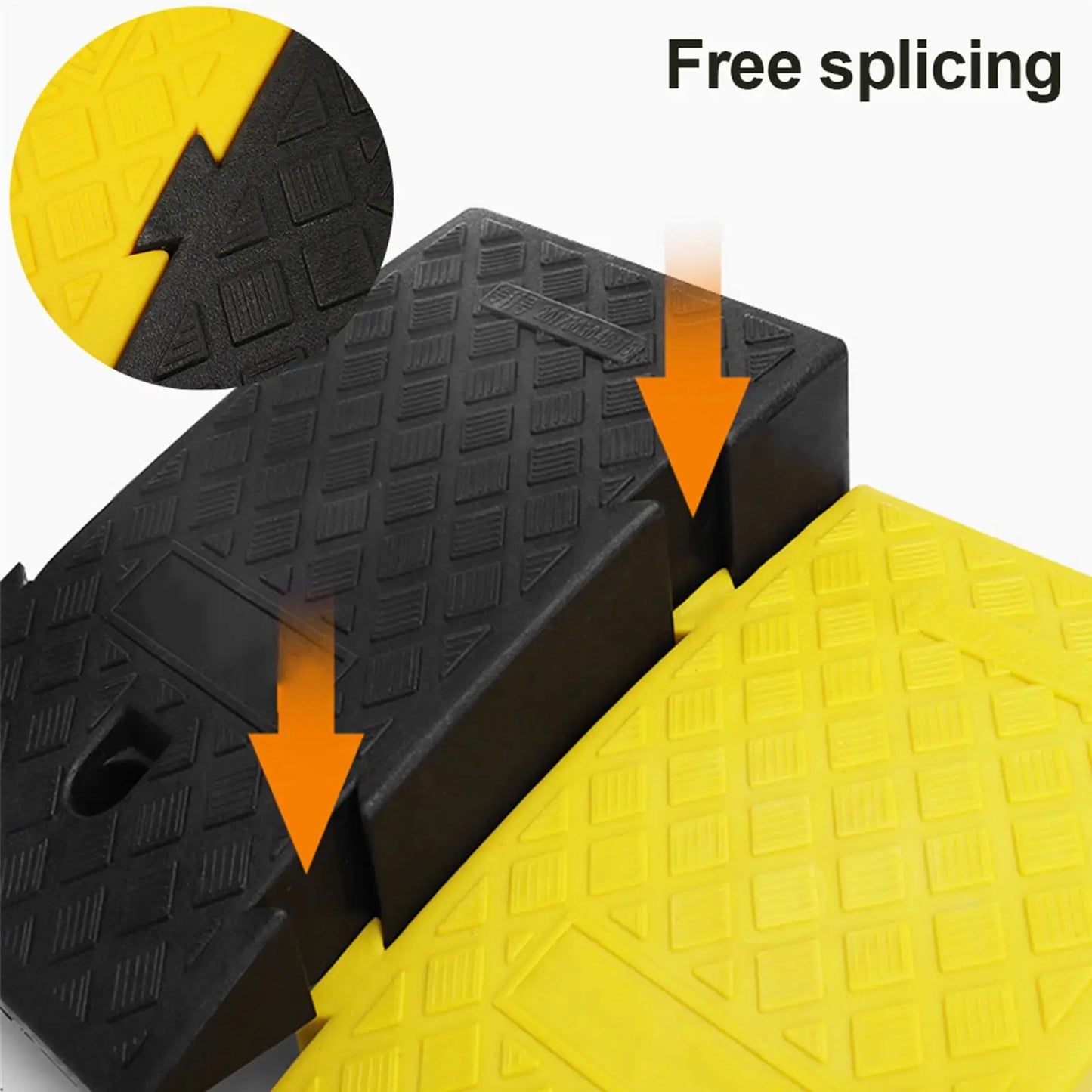 Portable PVC Curb Ramp | Non-Slip Driveway Threshold Ramp