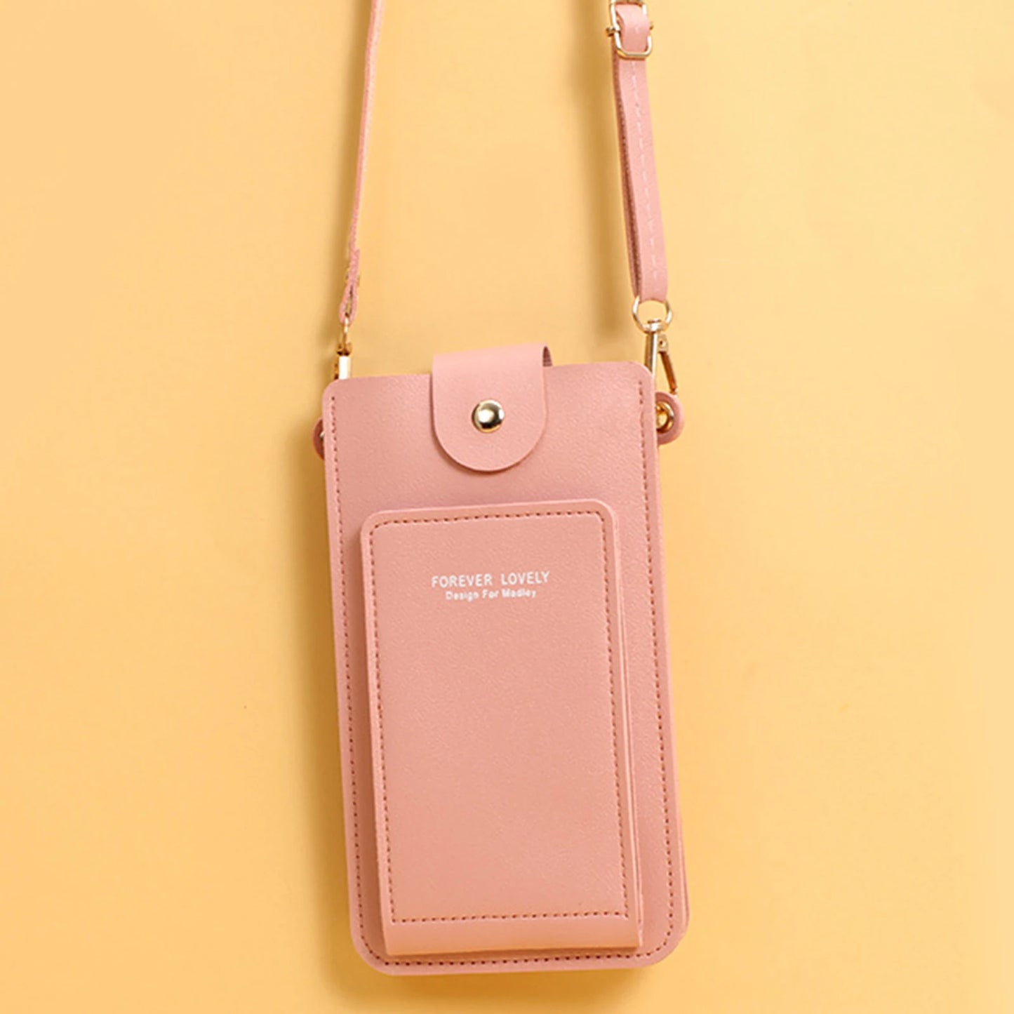 Small Crossbody Cell Phone Purse Zippered PU Cross Body Bag with 2 ID Card Windows for Mobile Phone Credit Cards Changes Peaceful Pleasures Health and Wellness