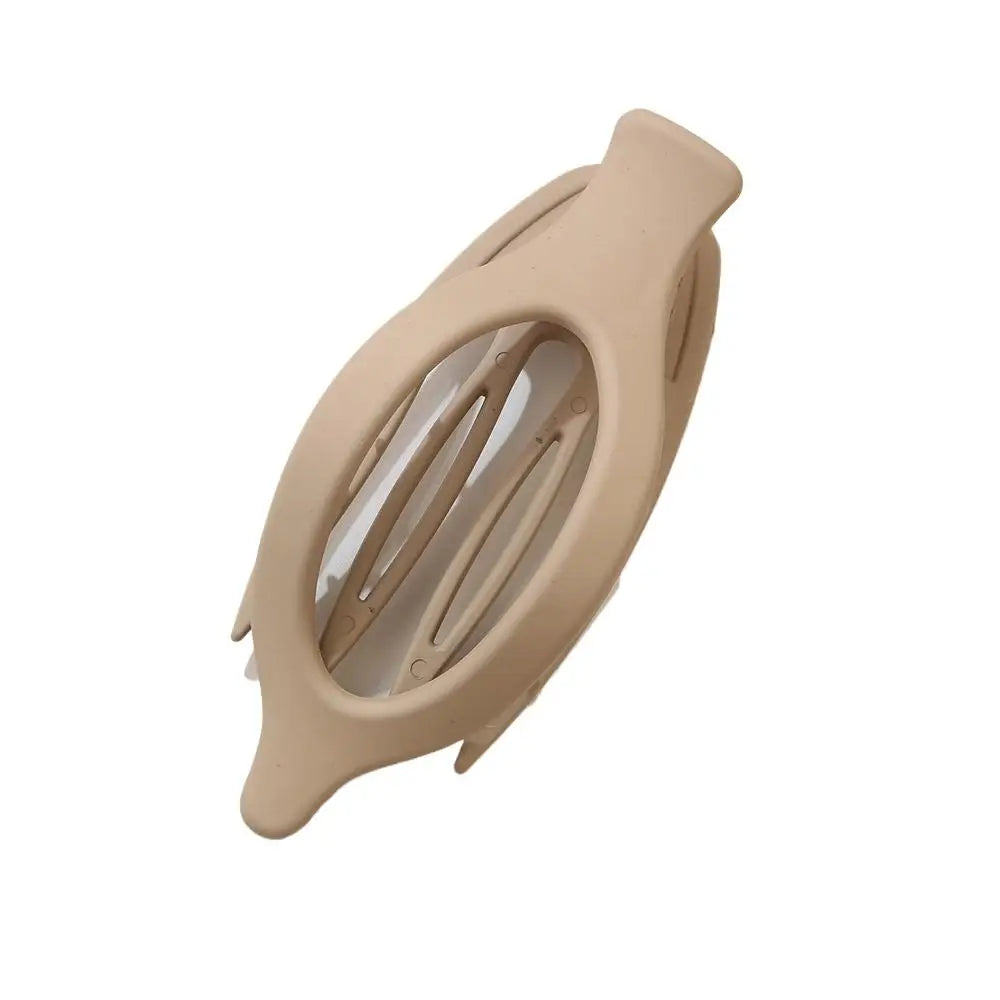 Large Hair Claw Clip Matte Solid Color Leaf Duckbill Hair Clamps Hollowed Oval Hairpin for Women Thin Thick Hair Fashion Hairpin Peaceful Pleasures Health and Wellness light coffee