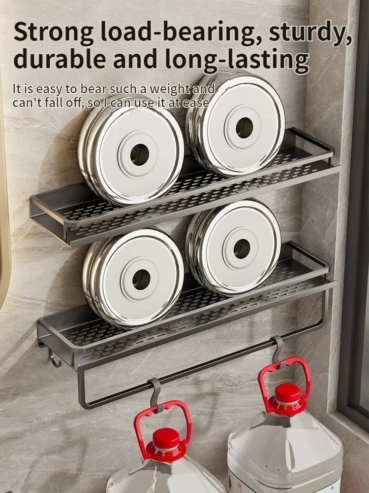 Wall-Mount Kitchen Knife Rack & Spice Organizer | YUNJIEYA