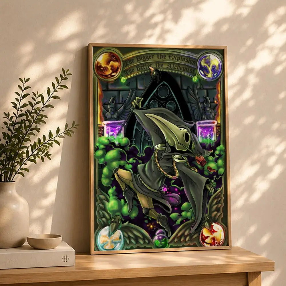 Game S-Shovel KnightS Poster HD Self Adhesive Waterproof Wall Art Ideal for Home Office Dorm Bedroom Great Gift Peaceful Pleasures Health and Wellness White5 15X20cmNoframe