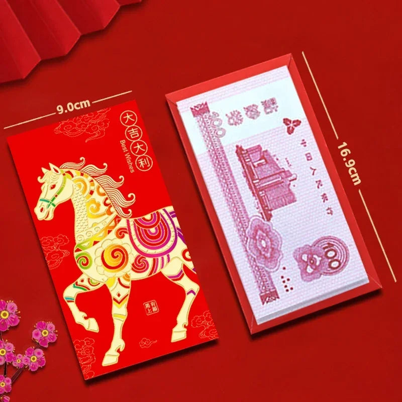 Chinese New Year Red Envelopes Year of the Horse – 6 Pack