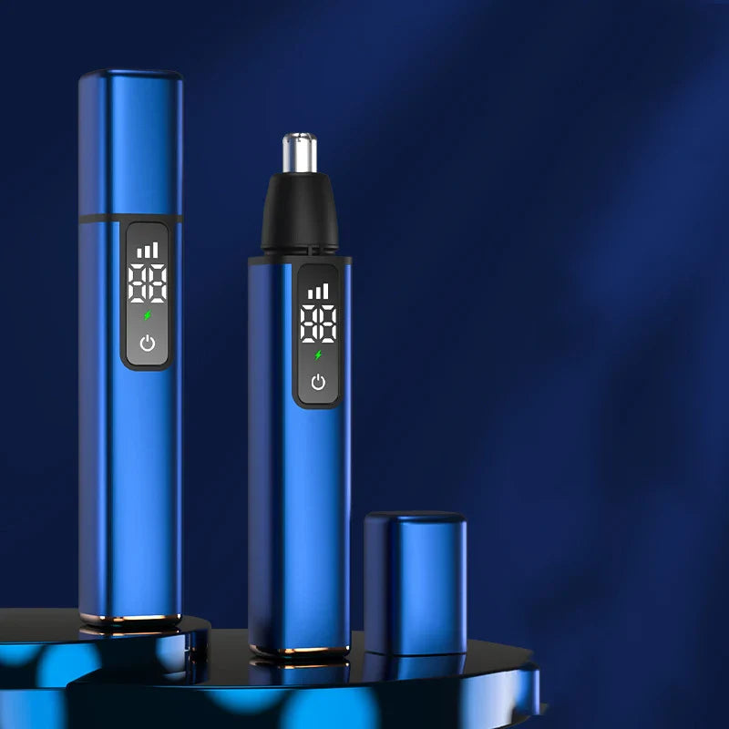 Rechargeable Nose & Facial Hair Trimmer – IPX7, USB, LED