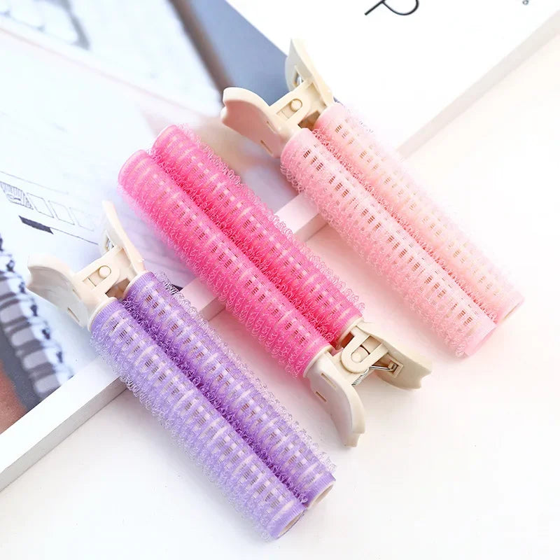 2Pcs Bangs Hair Root Fluffy Lazy Hair Clips Hair Top Styling Hairpins Hair Rollers Bangs Curling Barrel Hair Clips Curlers Tools Peaceful Pleasures Health and Wellness