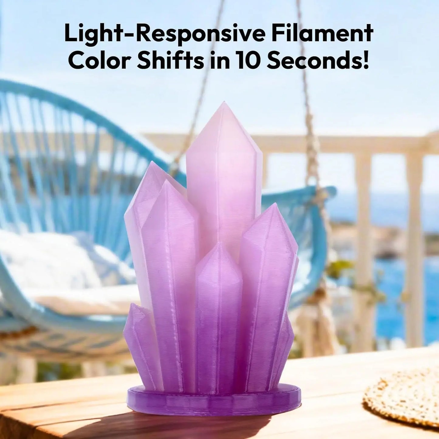UV & Temp Color-Changing PLA Filament ±0.02mm | FDM 3D Printer