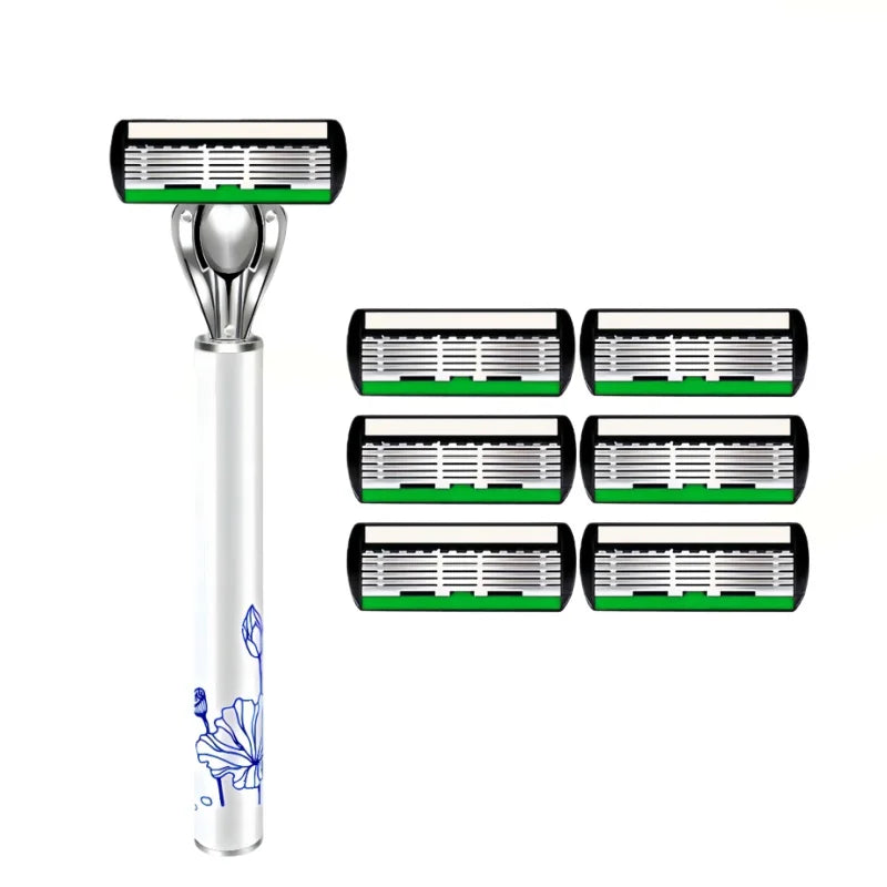 Men's 6-Blade German Steel Safety Razor | Manual Shaver