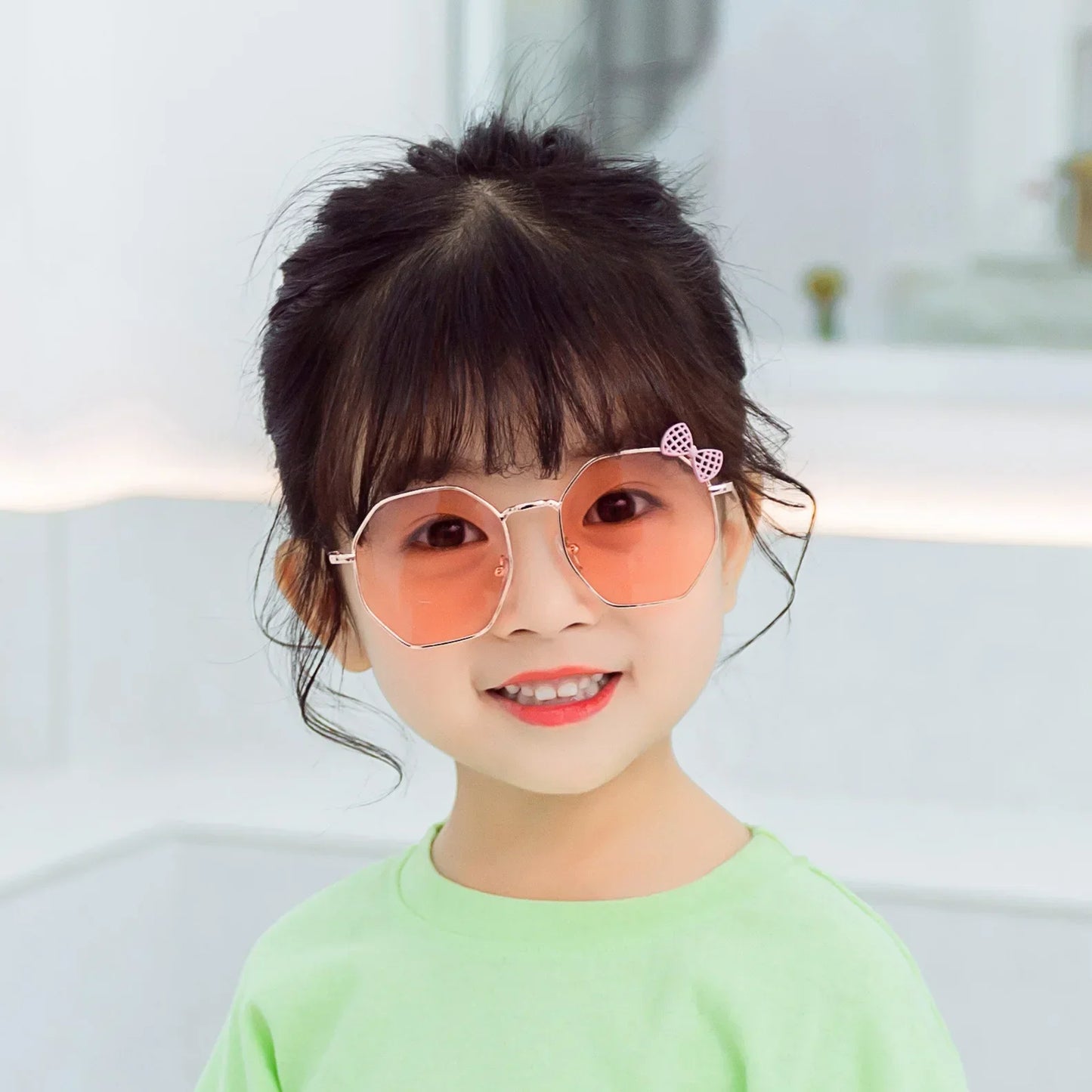 Kids UV400 Butterfly Sunglasses – Bow Metal Frame Boys & Girls