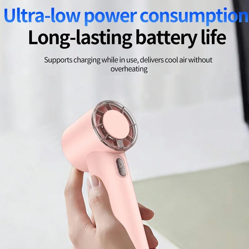 T360 199-Speed Handheld Fan Outdoor Ready Portable Digital Display Brushless Turbine Powerful Mini Fan Peaceful Pleasures Health and Wellness